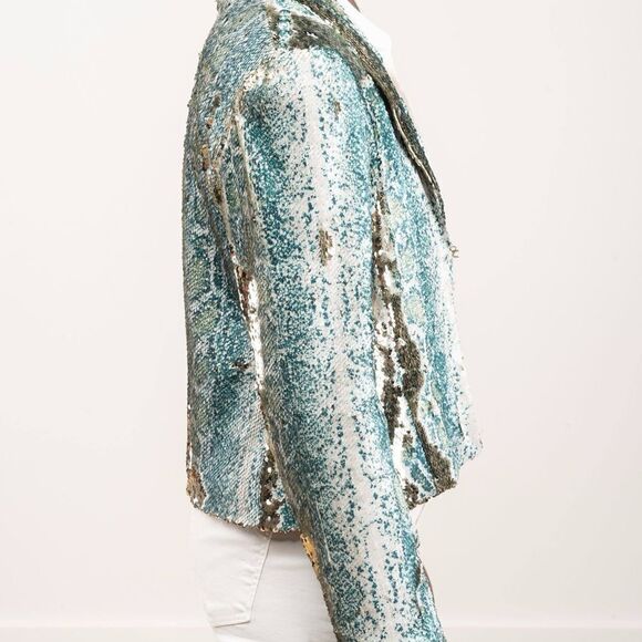 Le Superbe Morrison Jacket - Aqua Rattler Sequin - Picture 3 of 8